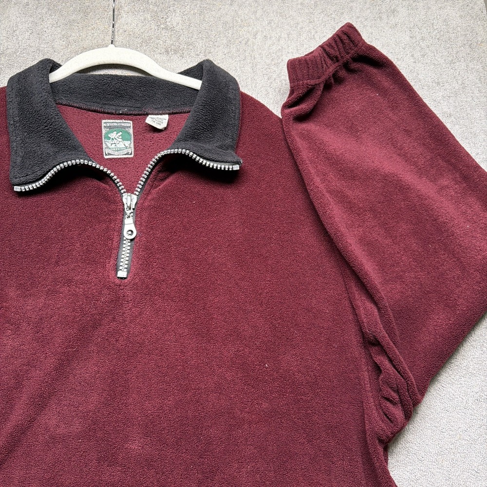 McIntosh & Seymour Oregon Rugby Quarter Zip Fleece Pullover Mens‎ Large